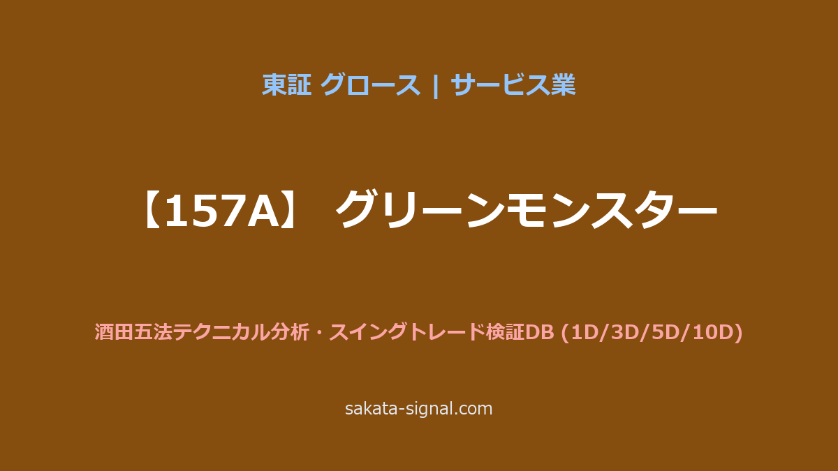 【157A】グリーンモンスター 酒田五法