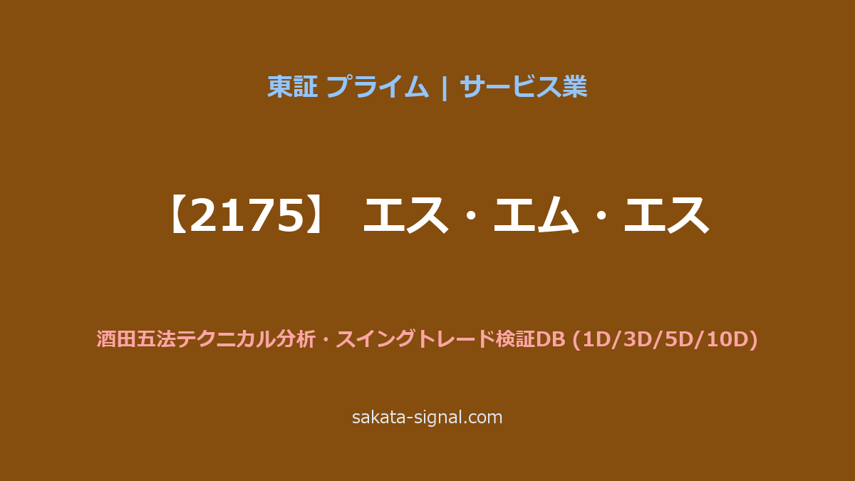 【2175】エス・エム・エス 酒田五法