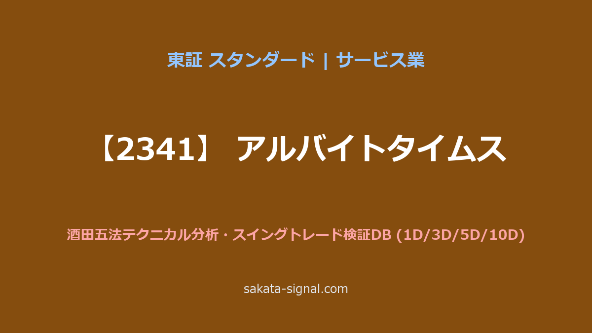 【2341】アルバイトタイムス 酒田五法