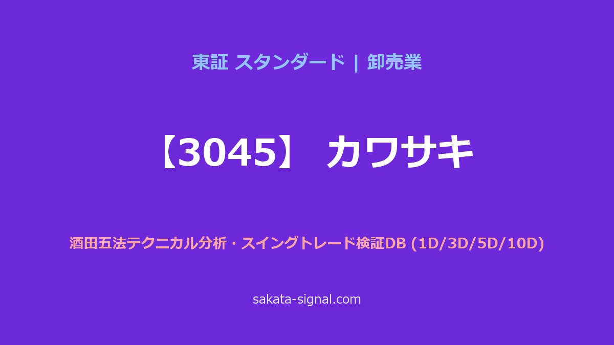 【3045】カワサキ 酒田五法