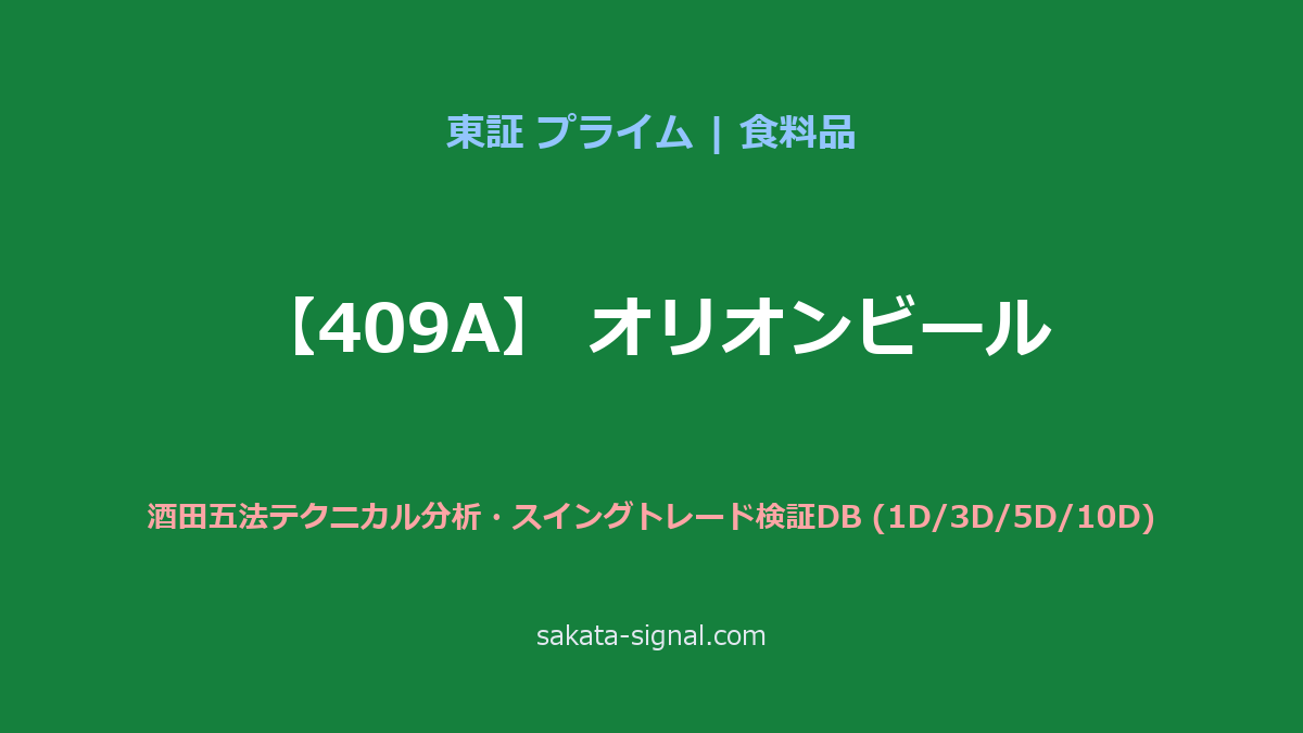 【409A】オリオンビール 酒田五法