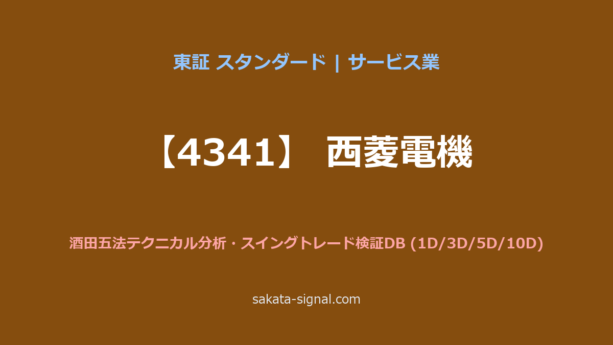 【4341】西菱電機 酒田五法
