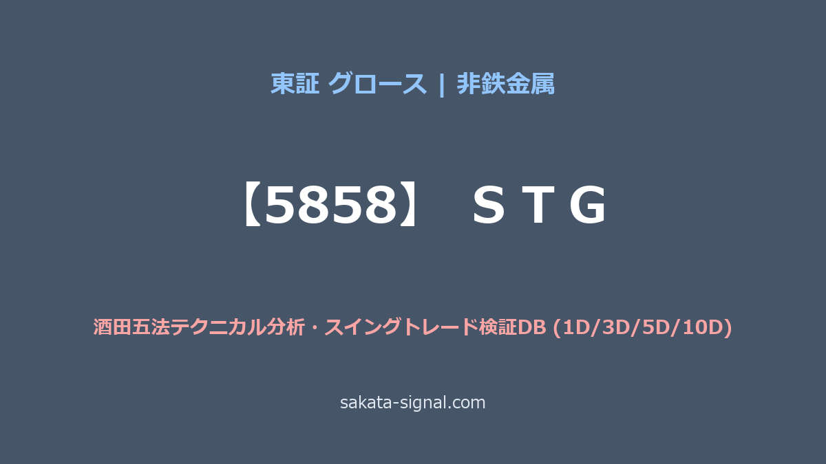【5858】ＳＴＧ 酒田五法