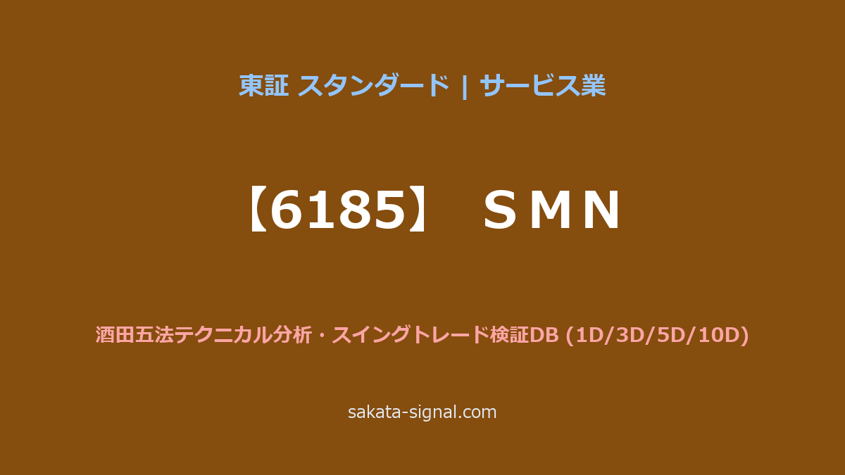 【6185】ＳＭＮ 酒田五法