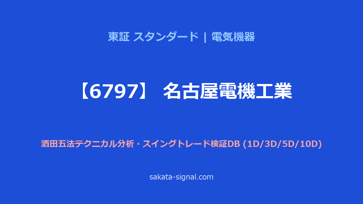 【6797】名古屋電機工業 酒田五法