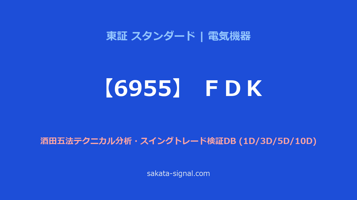 【6955】ＦＤＫ 酒田五法