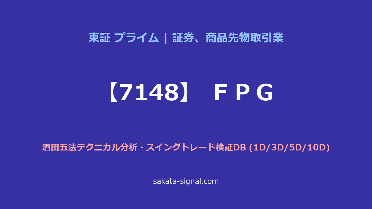 【7148】ＦＰＧ 酒田五法