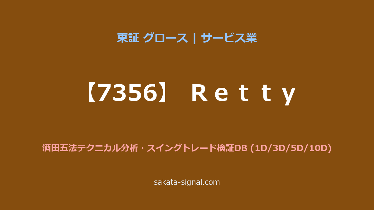 【7356】Ｒｅｔｔｙ 酒田五法