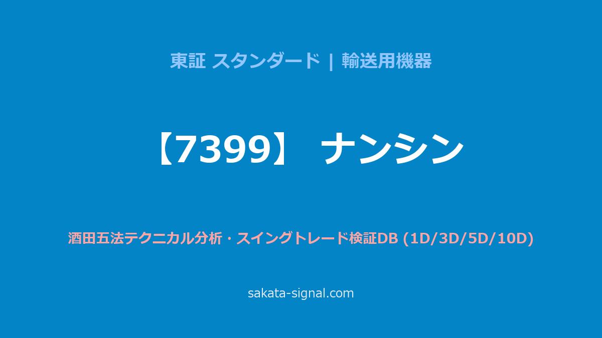 【7399】ナンシン 酒田五法