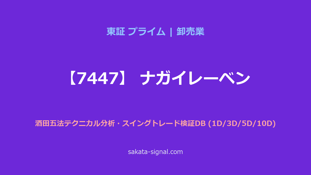 【7447】ナガイレーベン 酒田五法