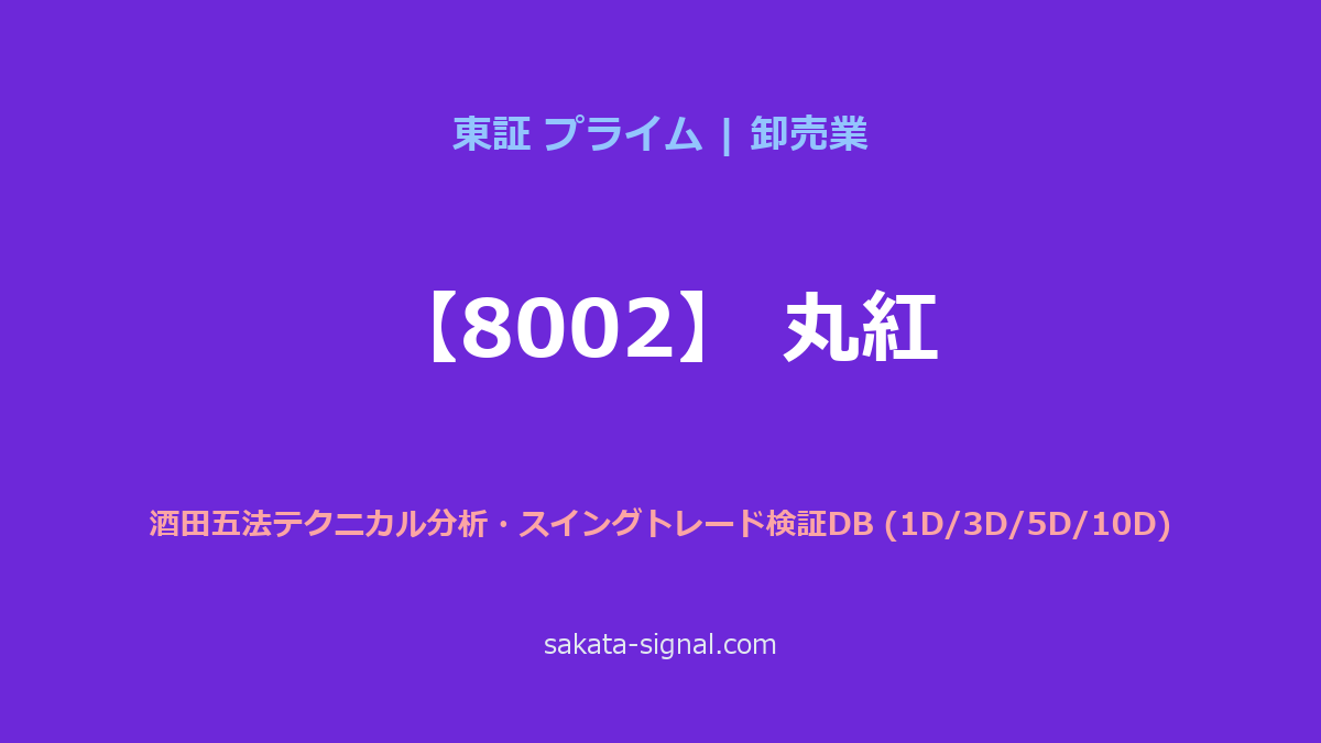 【8002】丸紅 酒田五法