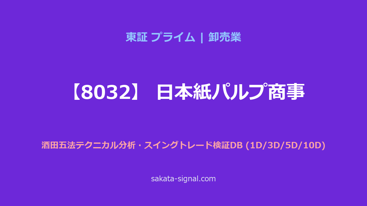 【8032】日本紙パルプ商事 酒田五法
