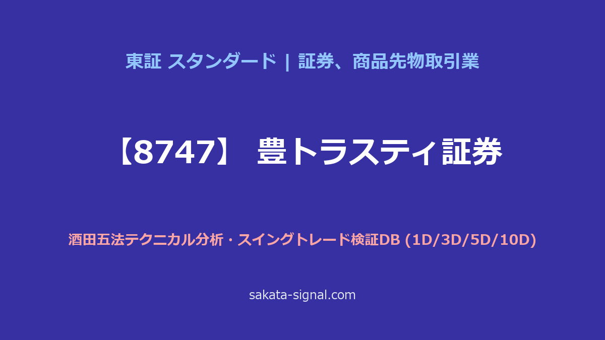【8747】豊トラスティ証券 酒田五法