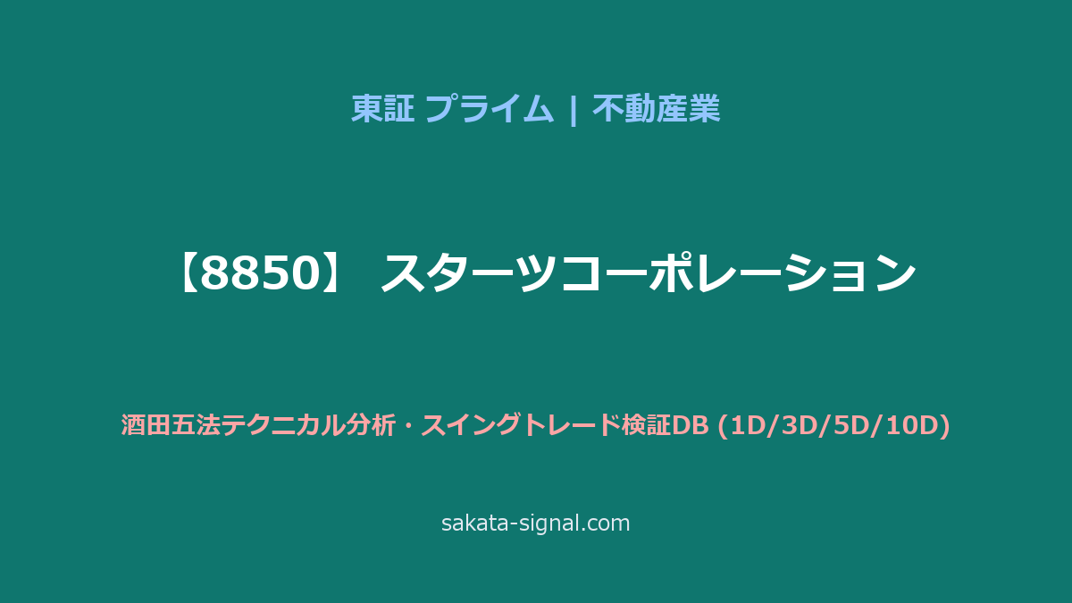 【8850】スターツコーポレーション 酒田五法