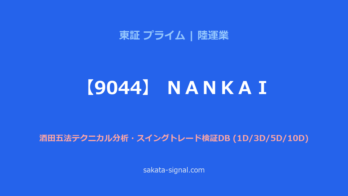 【9044】ＮＡＮＫＡＩ 酒田五法