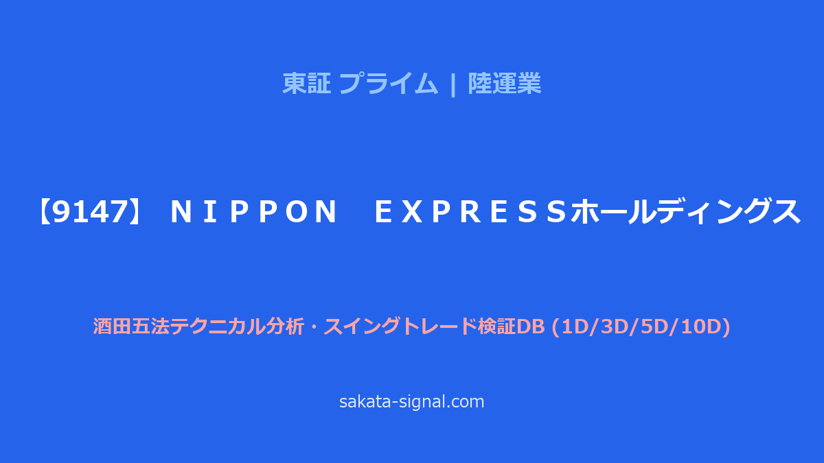 【9147】ＮＩＰＰＯＮ　ＥＸＰＲＥＳＳホールディングス 酒田五法