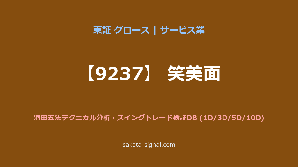 【9237】笑美面 酒田五法