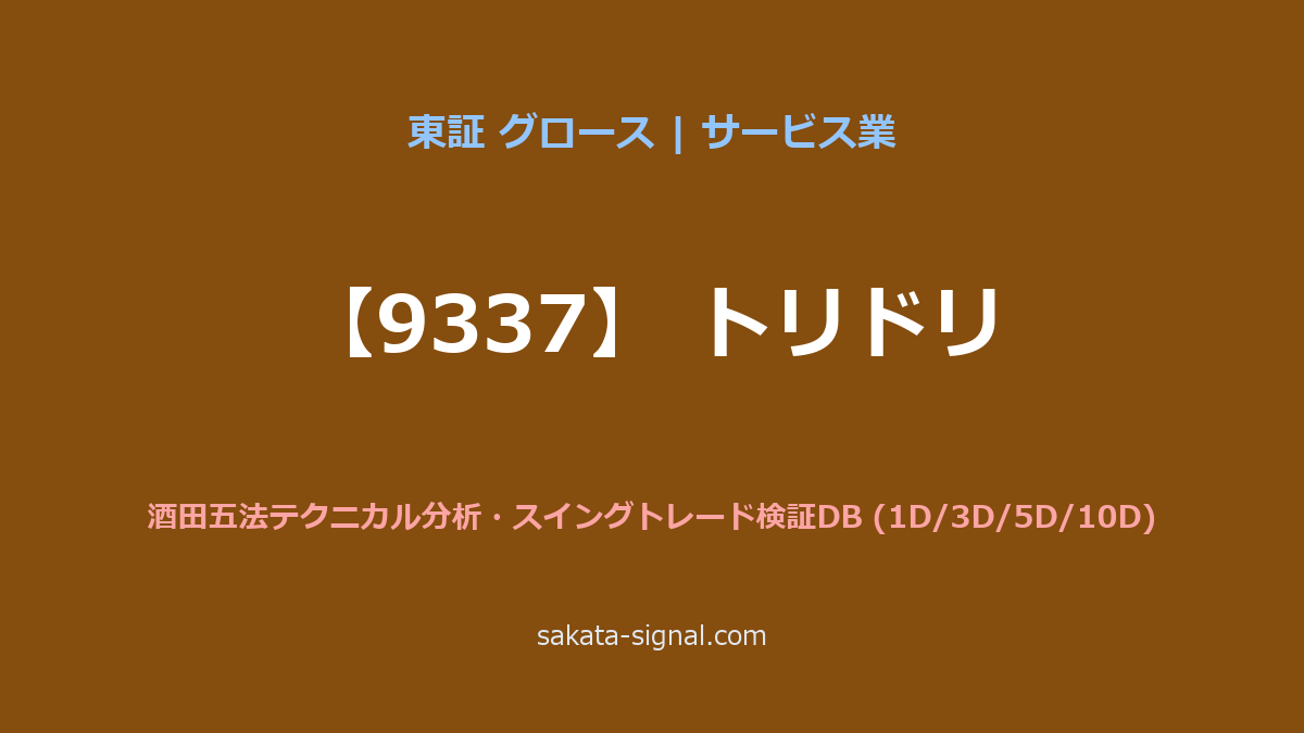 【9337】トリドリ 酒田五法